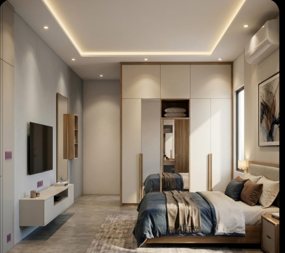50. Living Room Interior Grey Sofas