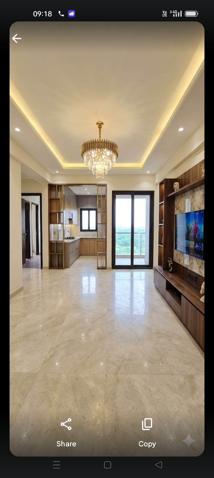 18. Luxury Living Room with Chandelier