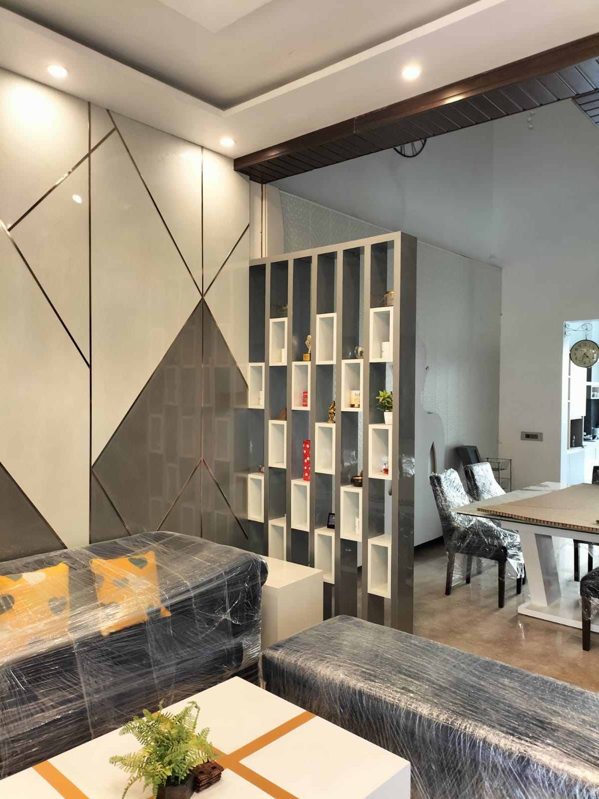 17. Modern Living Partition & Dining Area