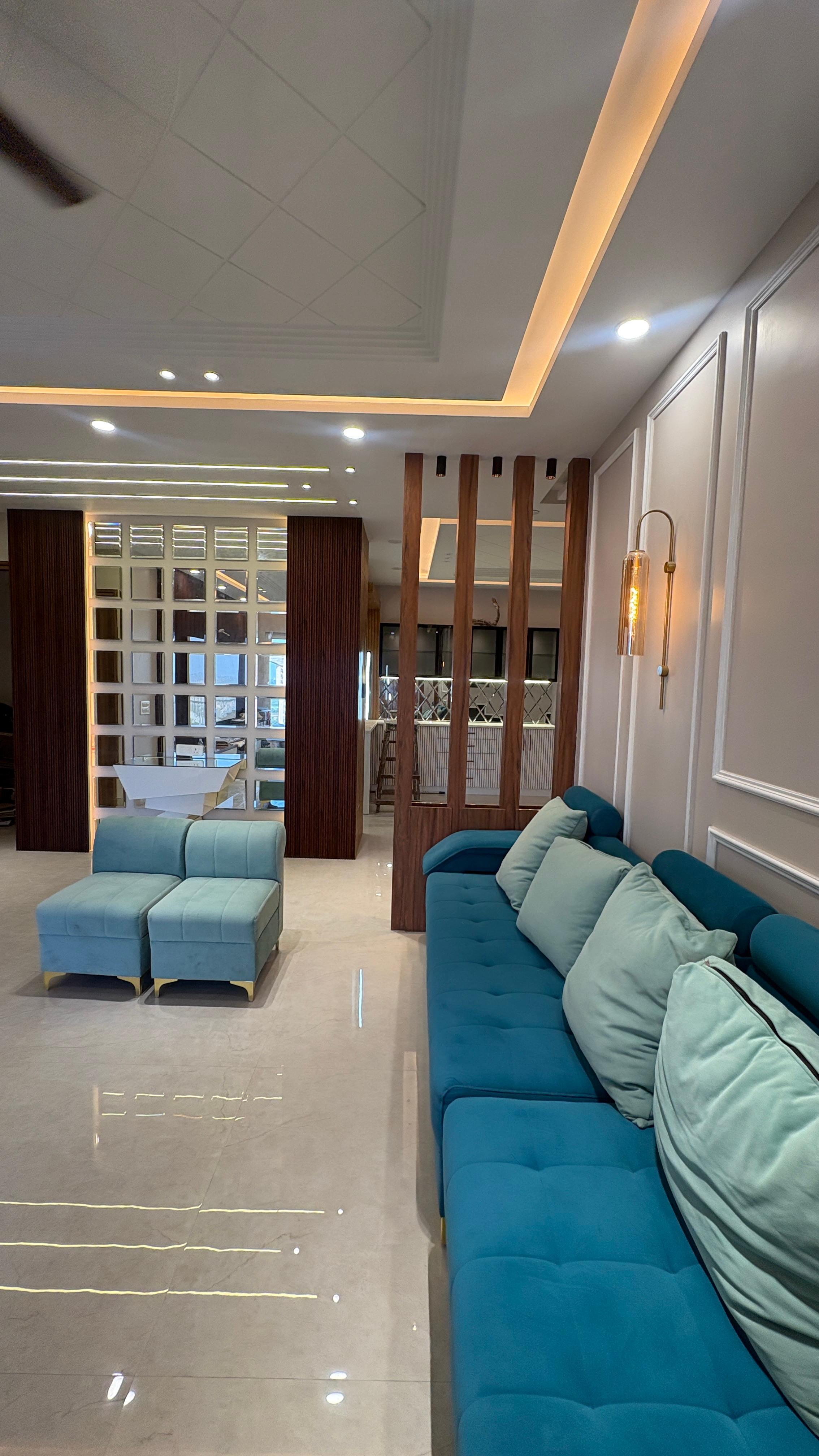 22. Teal Living Room Sofa Set